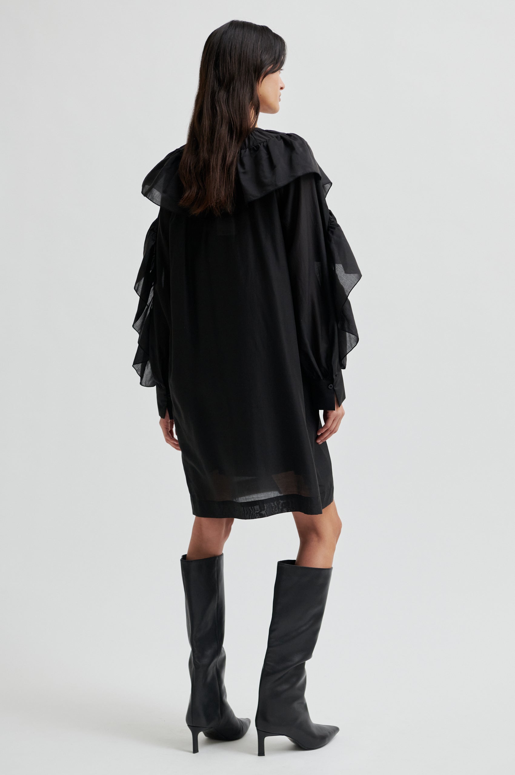 Dream Ruffle kjole - sort